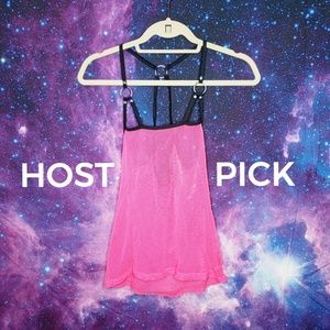 🐱HOST PICK🐱 Lip Service Pink Fishnet Tank XXL